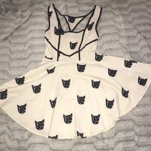 Reverse cat phase mini dress
